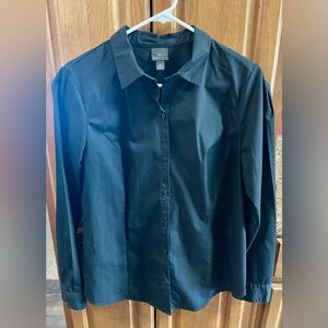 Worthington Black Button Down Shirt